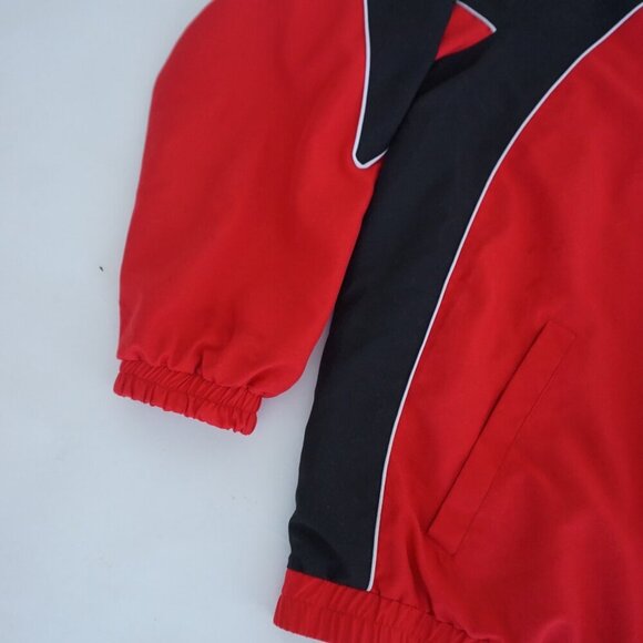 Ohio State Buckeyes 58 Sports Collegiate Red Black Cotton Lined Windbreaker Coat - Picture 8 of 11
